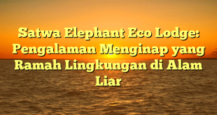 Satwa Elephant Eco Lodge: Pengalaman Menginap yang Ramah Lingkungan di Alam Liar
